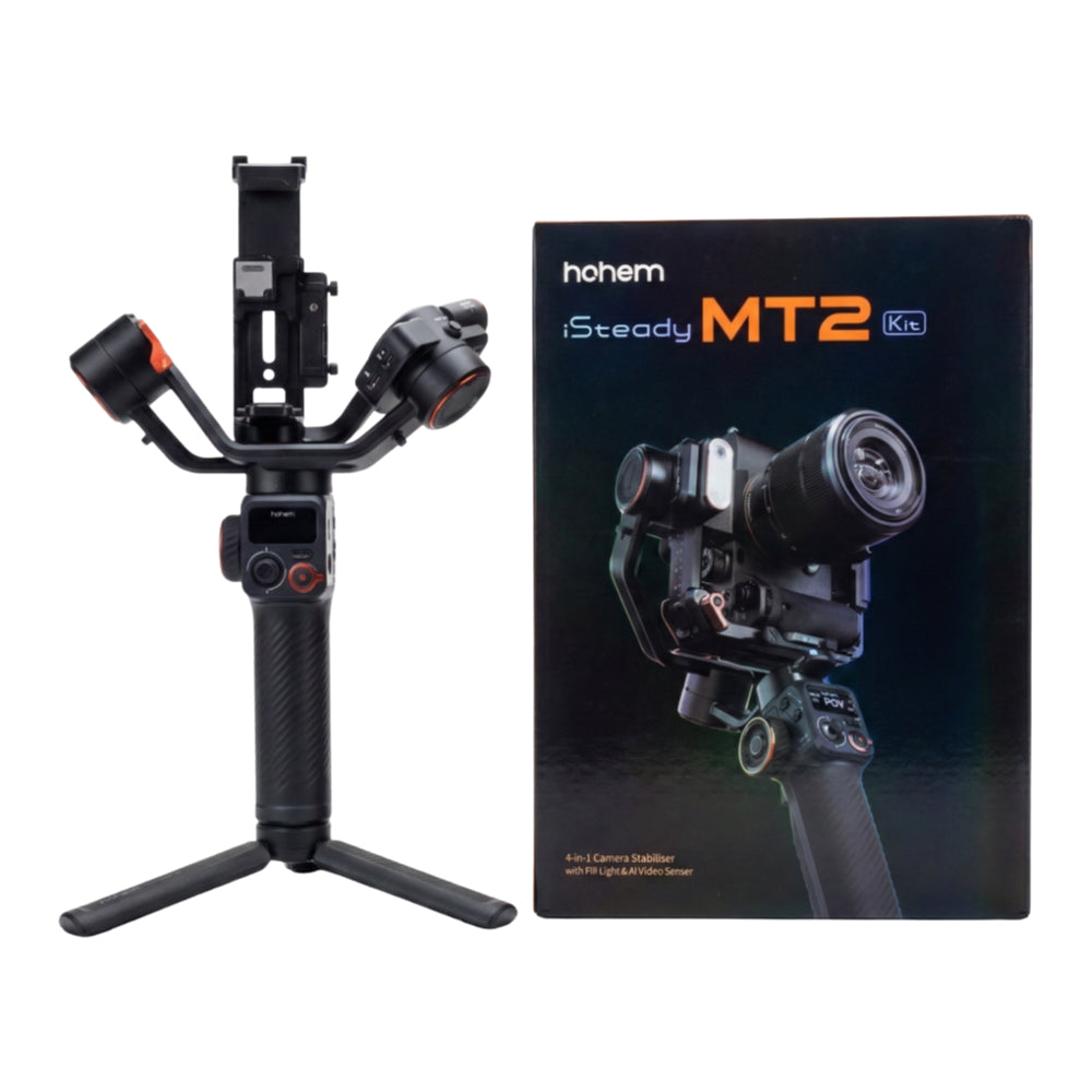 Estabilizador Gimbal Hohem MT2 iSteady 4 em 1 Kit Rastreador com IA 3 Eixos para Sony Canon Nikon iPhone GoPro