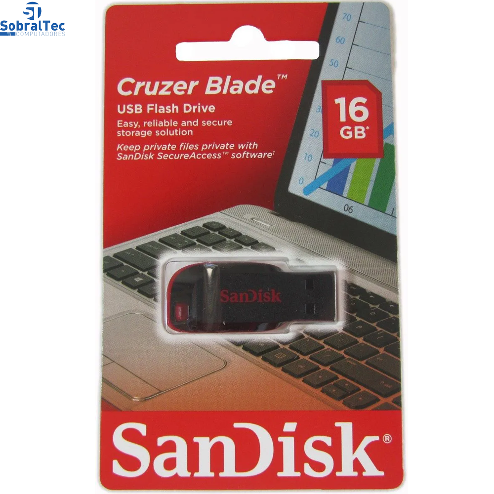 Pen Drive 16 GB Sandisk Cruzer Blade Usb Flash Drive