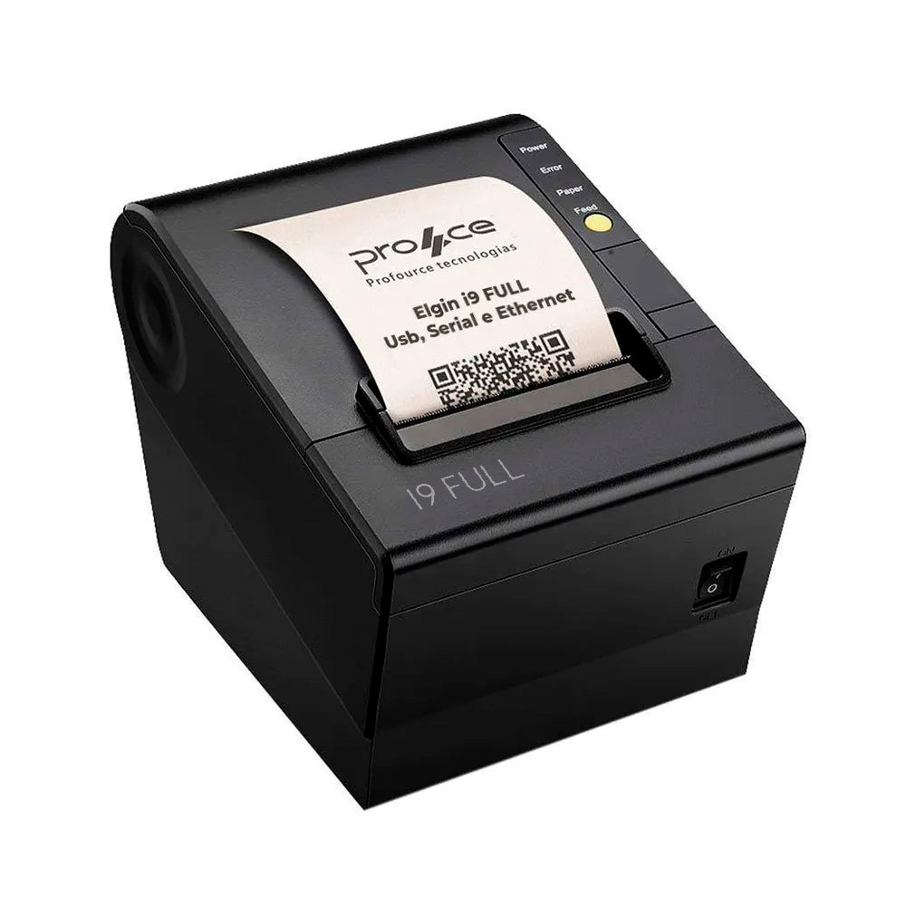 Impressora Térmica Não Fiscal Elgin i9 Full com Guilhotina, Conectividade USB, Serial DB-9 e Ethernet, Bivolt