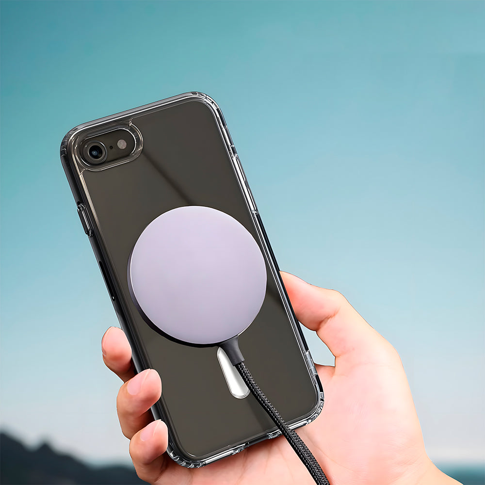 Capa Transparente, Com Suporte Para Carregamento Magnético, Para iPhone 7 / 8 Plus