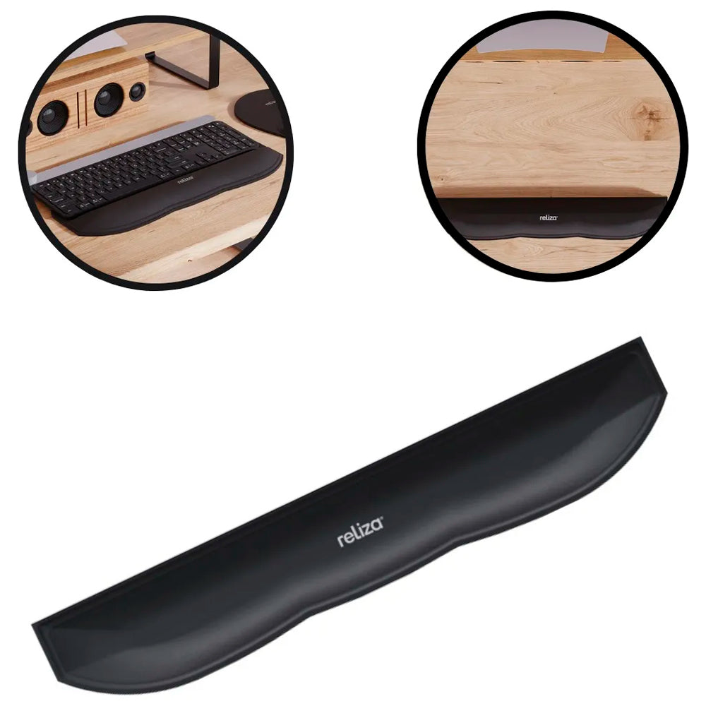 Apoio Ergonômico para Teclado, Reliza Confort, Ideal para Digitação Prolongada - Preto
