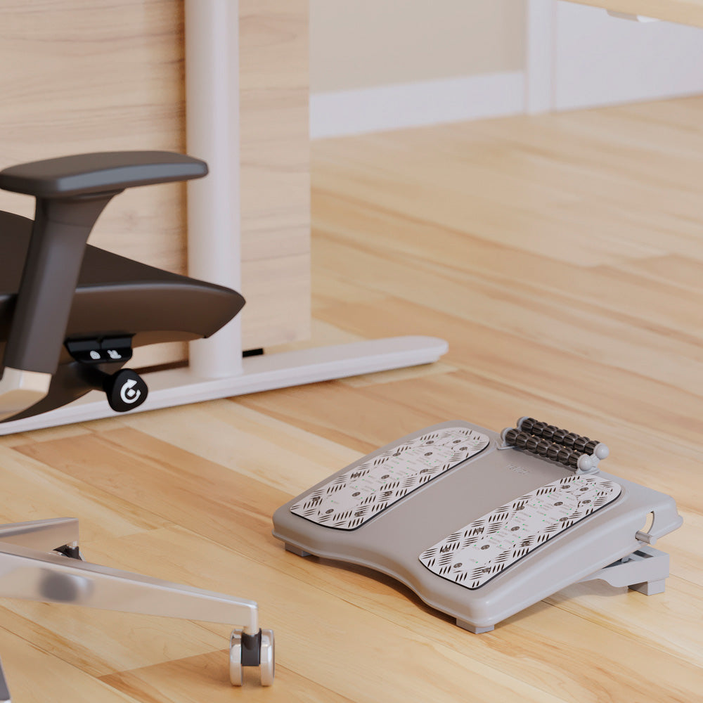Apoio Ergonômico para Pés com Massageador Magnético, Ajustável - Reliza Ergolight
