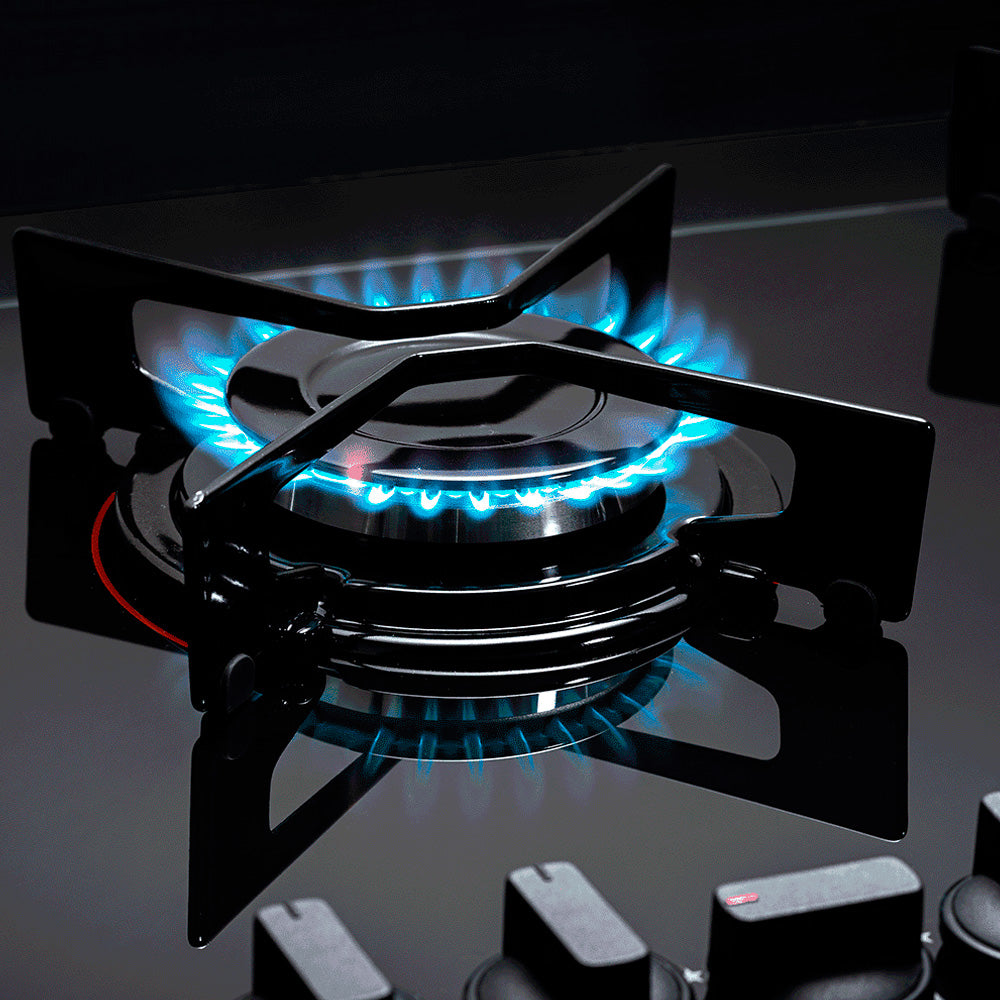 Fogão Cooktop 5 Bocas Fischer 5Q FIT LINE Gás Mesa Vidro Preto BIVOLT