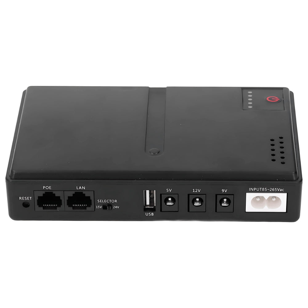 Mini Nobreak, Fonte UPS Portátil, 5V/9V/12V, 18W, Bateria de Backup Para Câmera e Roteador Wi-Fi, DC1018L