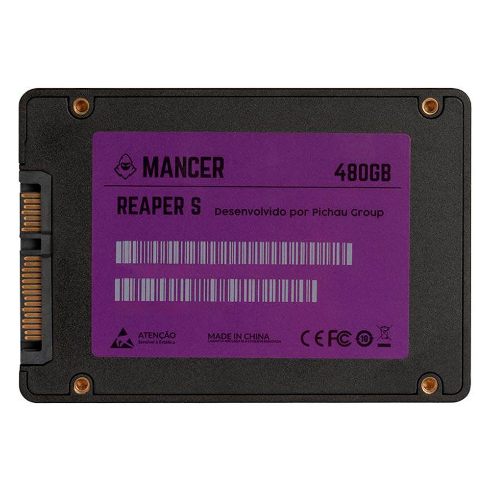 SSD Mancer Reaper S, 480GB, 2.5, Sata III 6GB/s, Leitura 550 MB/s, Gravacao 490 MB/s, MCR-RPRS-480