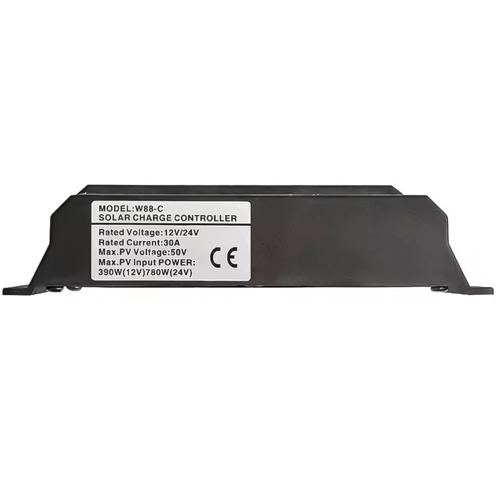 Controlador de Carga Para Painel Solar 30A, Com Duas Entradas USB - Preto