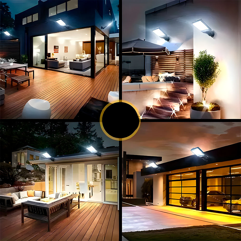Luminária Solar 400W, 3 Modos de Iluminação, COB 108, Sensor de Movimento