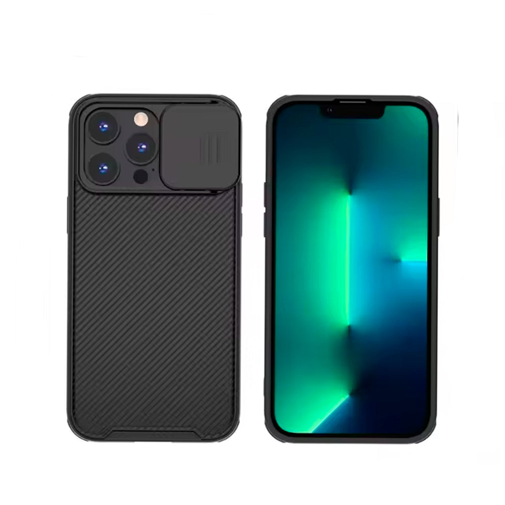 Capa Para iPhone 15 Pro Max, Com Slide Protetor de Câmera, Carregamento Magnético - Preto