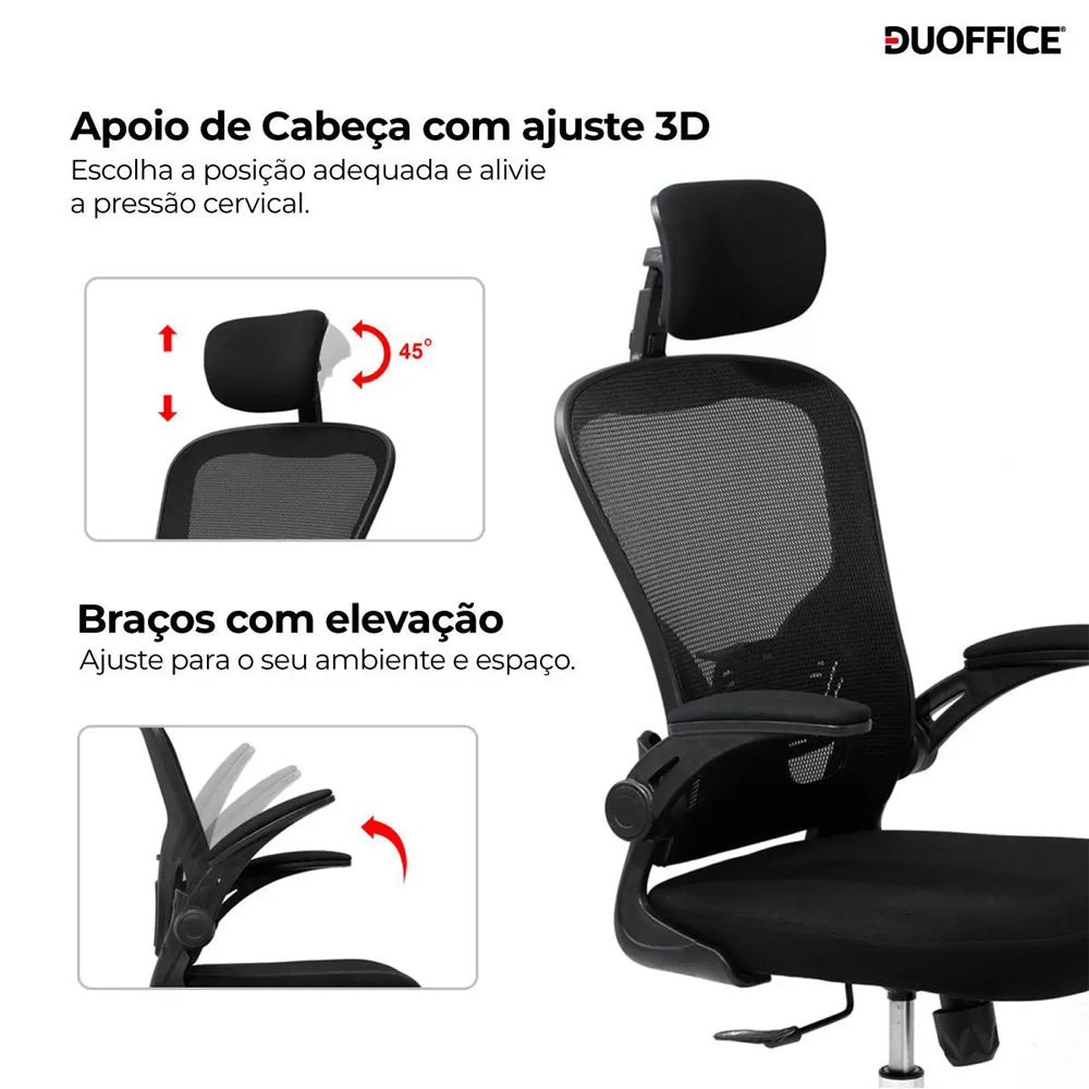 Cadeira Presidente Duoffice Vegas DU-300 Linha A Ergonômica