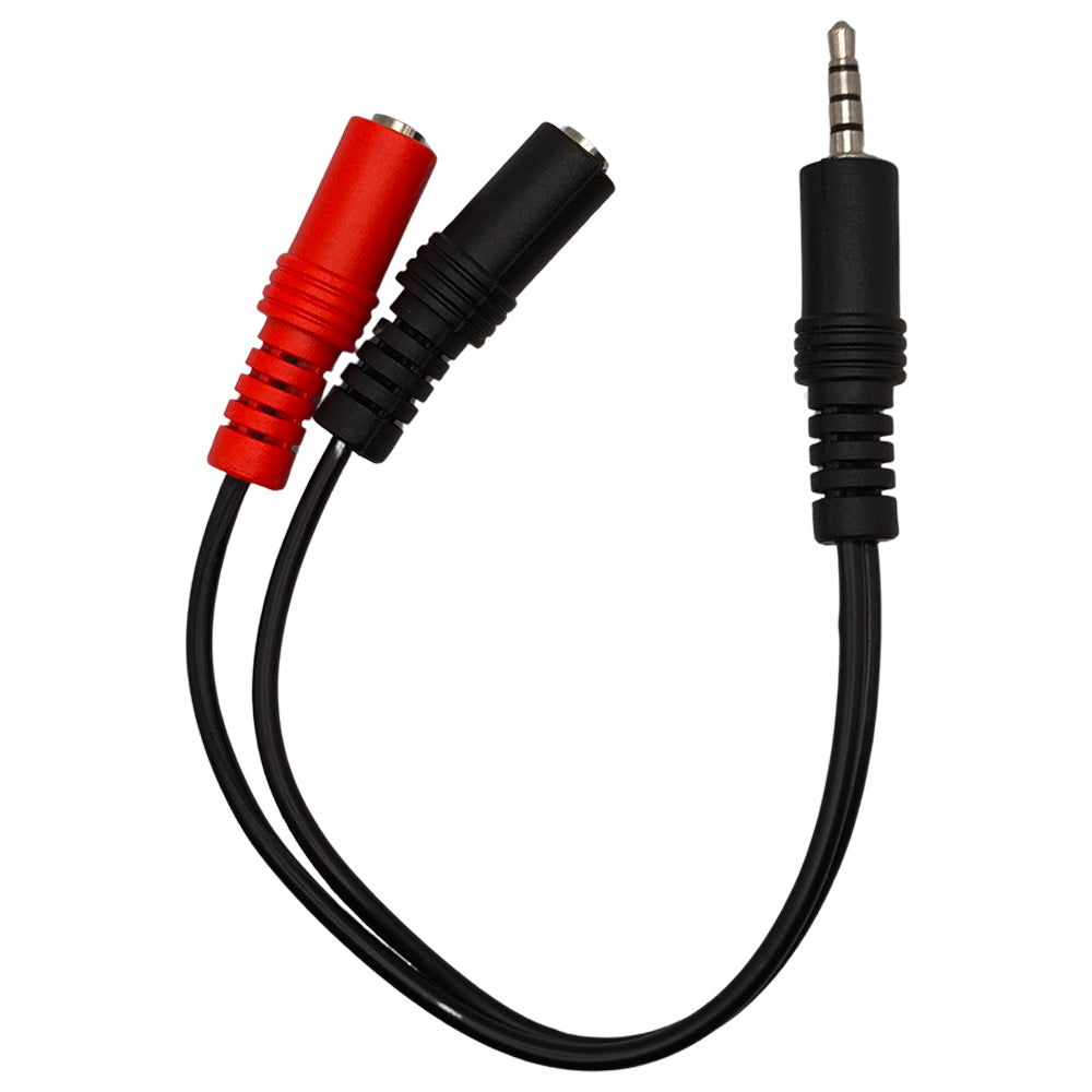 Cabo Adaptador Y, P2 ( 4C ) Macho, Para 2 P2 Fêmea, Fone e Microfone, StormTech