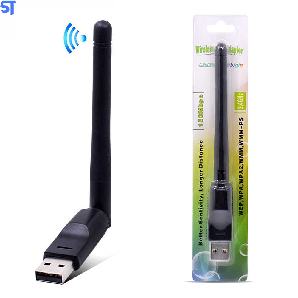Antena Adaptador USB WiFi 150 Mbps LAN 2Dbi 2.4G 802.11n / G / b WI FI