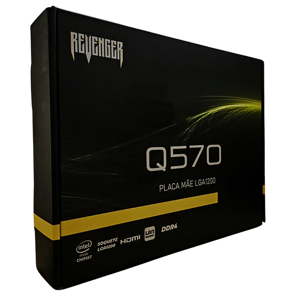 Placa Mãe Intel LGA 1200, G-Q570, Slot M.2 NVMe, VGA, HDMI, Revenger