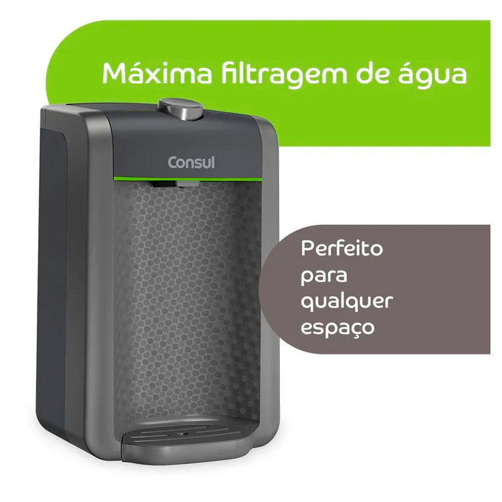 Purificador de Água Consul CPC31AF Cinza 1,5 Litros com Filtro de Máxima Tecnologia