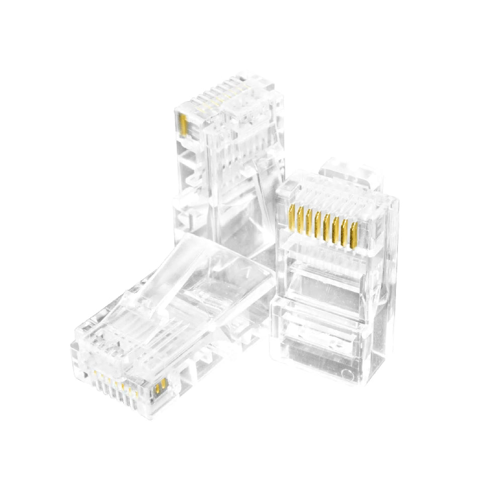 Kit Conector Modular RJ45 Cat6 Wurth 50 Unidades, Contatos Banhados a Ouro 18µm
