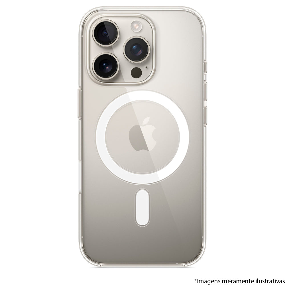 Capa Transparente, Com Suporte Para Carregamento Magnético, Para iPhone 16 Pro