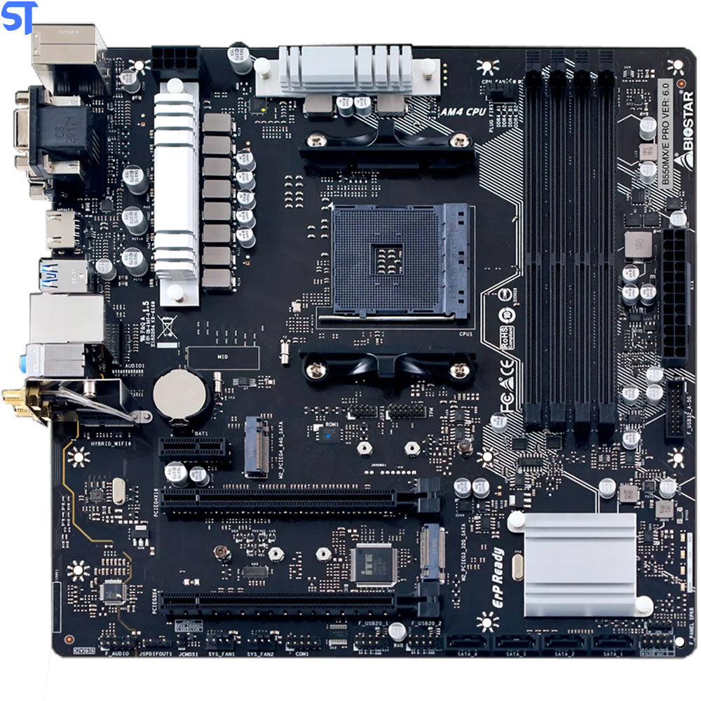 Placa Mãe Biostar B550MX/E PRO / Soquete AM4 / M.2 4.0 / 4 Slots DDR4