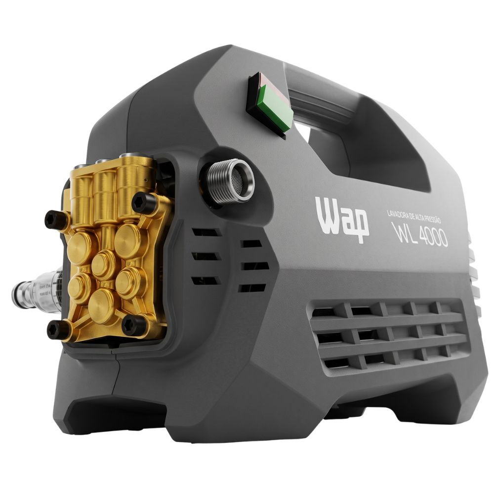 Lavadora de Alta Pressão Profissional WAP WL 4000, 420L/h, Com Agulha Desobstruidora e Motor de Indução, 2000W 220V