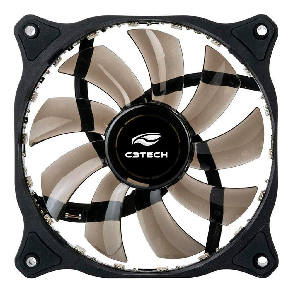 Cooler Fan F9-L150RGB Storm 12cm - Com iluminação RGB 18LED, Rolamento FDB, 12v 1200RPM - C3Tech