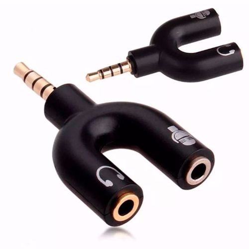 Adaptador P3 Macho x 2 P2 Fêmea para Fone e Microfone Lelong LE-07