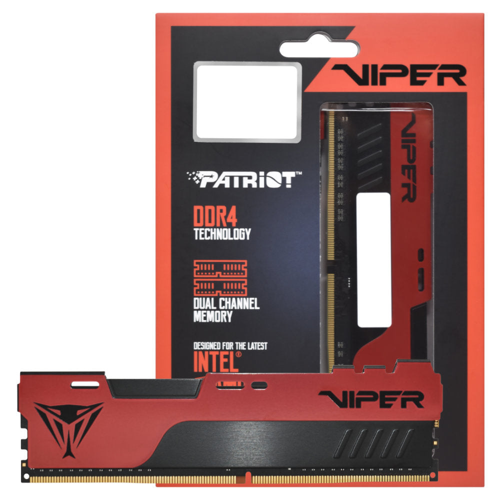 Memória RAM Patriot Viper Elite II 8GB DDR4 2666MHz CL16 UDIMM 1.2V Desktop Gamer PVE248G266C6