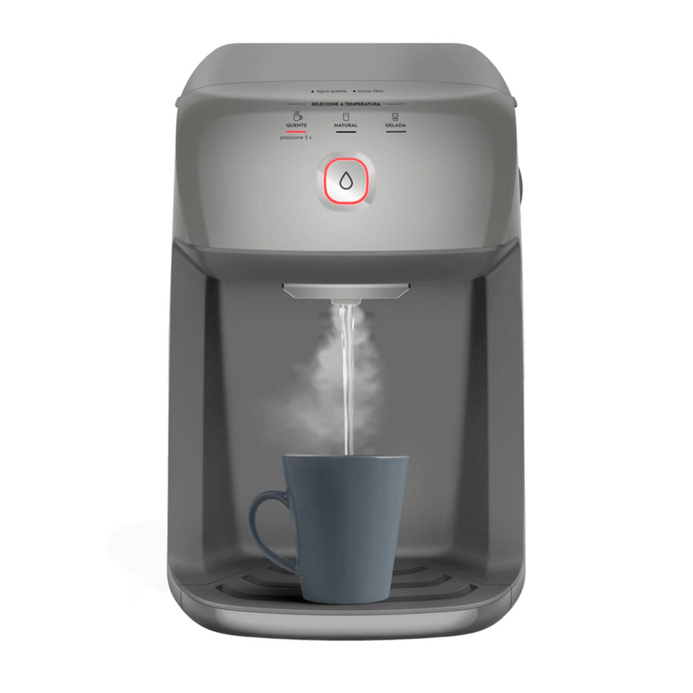 Purificador de Água Natural, Gelada e Quente PH41X Electrolux Prata, 220V, Com Compressor e Controle de Temperatura