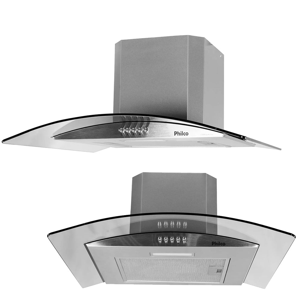 Coifa e Depurador De Parede 60cm Philco PC060G Glass - 220v