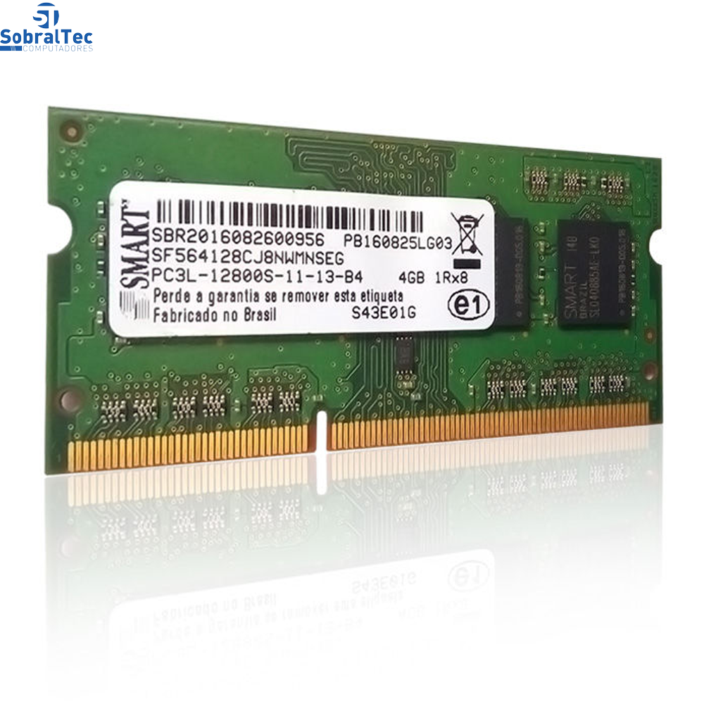 Memória Notebook 4 Gb Ddr3 Smart 1600 Hgz PC3-12800U