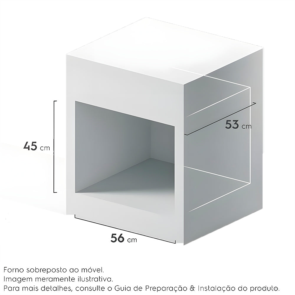 Forno de Embutir a Gás Continental 50L Com TOPLimpaFácil (OC4GM)