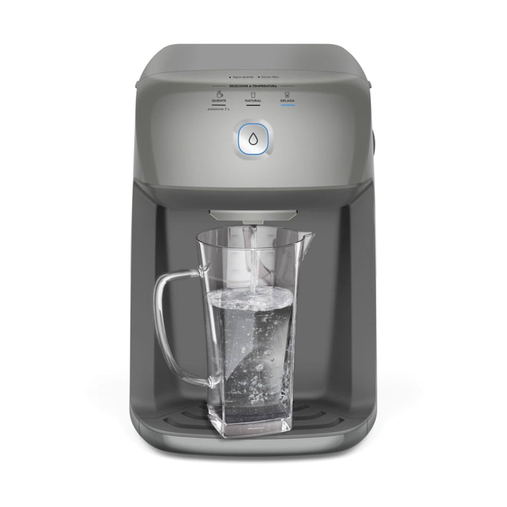 Purificador de Água Natural, Gelada e Quente PH41X Electrolux Prata, 220V, Com Compressor e Controle de Temperatura