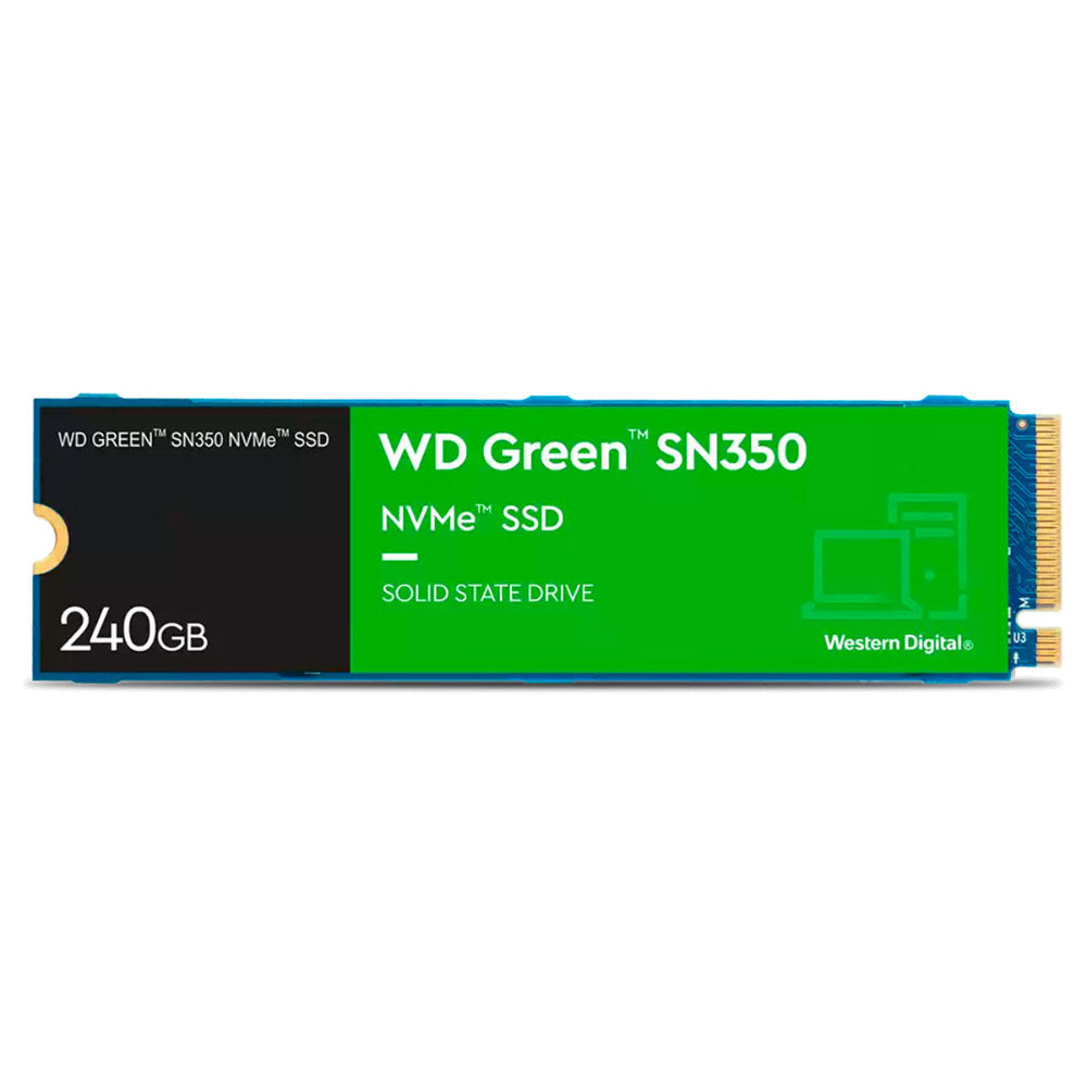 SSD M.2 Nvme 240GB, Western Digital, WD GREEN, 2280 SN350 PCIe Leitura: 2400MB/s e Gravação: 1650MB/s - WDS240G2G0C