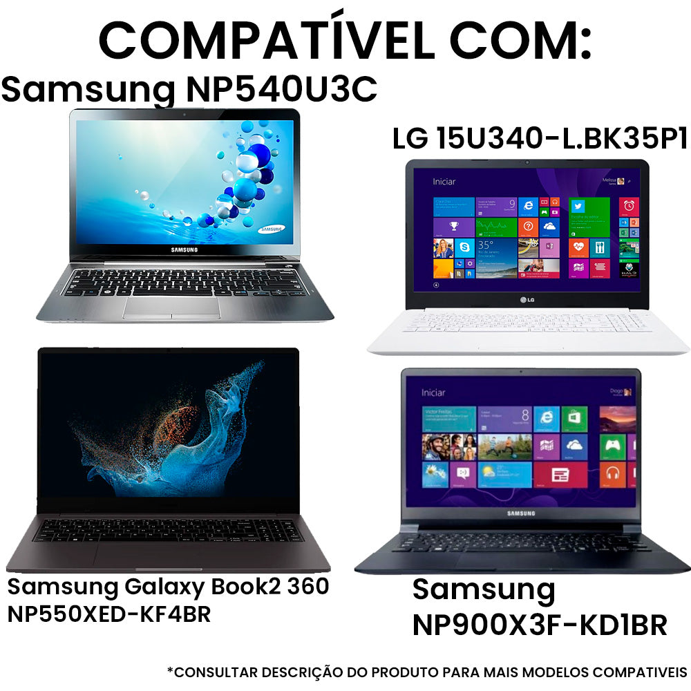 Fonte Notebook Compativel Com Samsung - 19V 2.1A 40W - 3.0mm X 1.1 mm