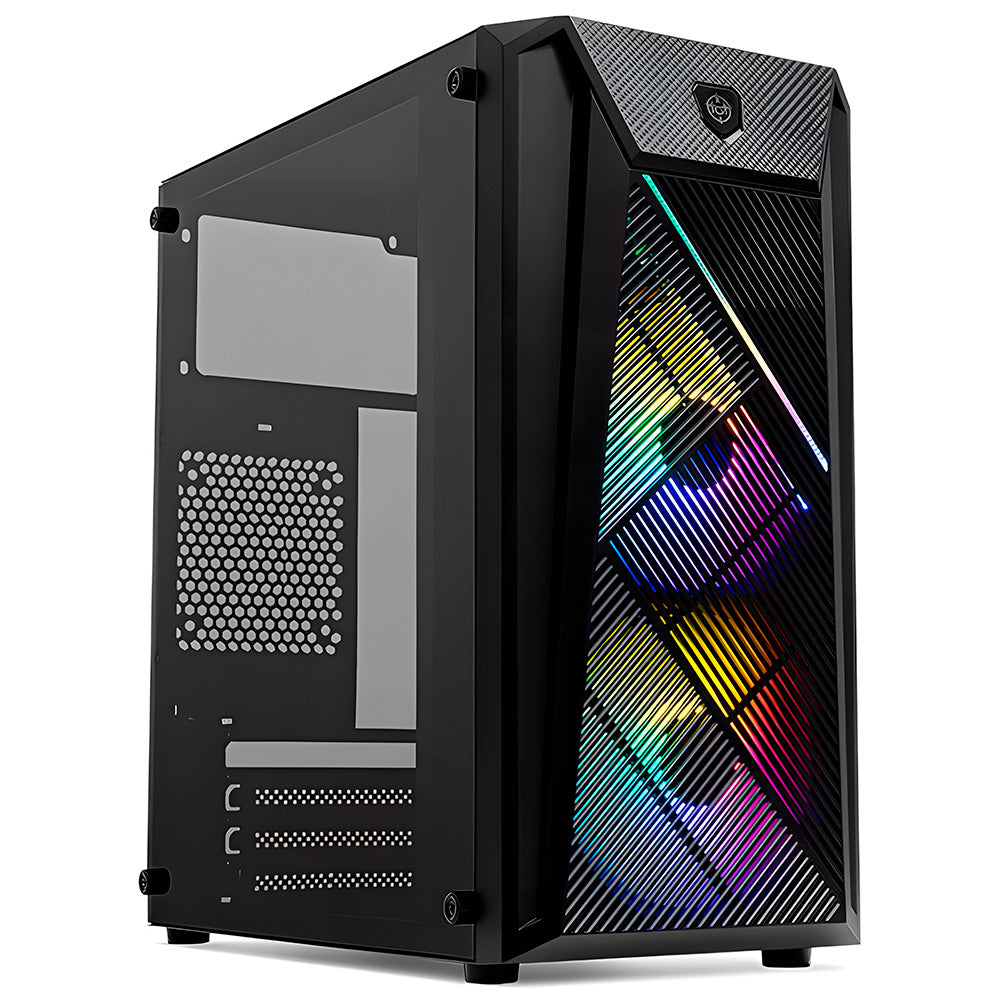 Gabinete Gamer TGT Erion, RGB, Lateral Acrilico, Com 2 Fans, Preto, TGT-ERN-RGB01