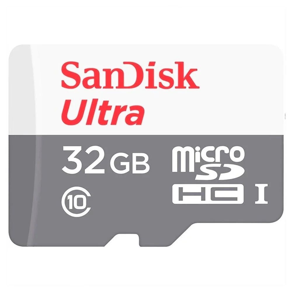 Cartão de Memória 32GB Sandisk Ultra MicroSDHC UHS-I 100MB/s Com Adaptador SDSQUNR-032G-GN3MA