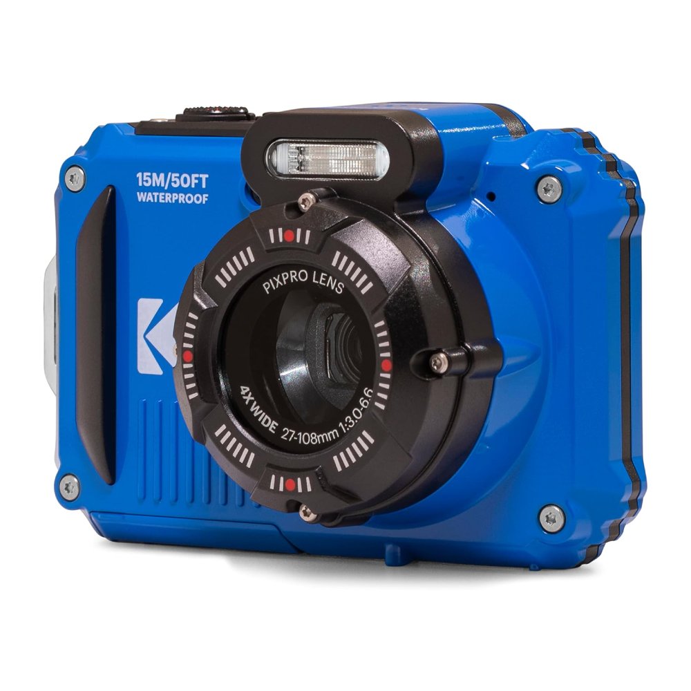 Câmera Kodak Pixpro WPZ2 À Prova D'água 15m + 2 Baterias e SD 16GB - Azul