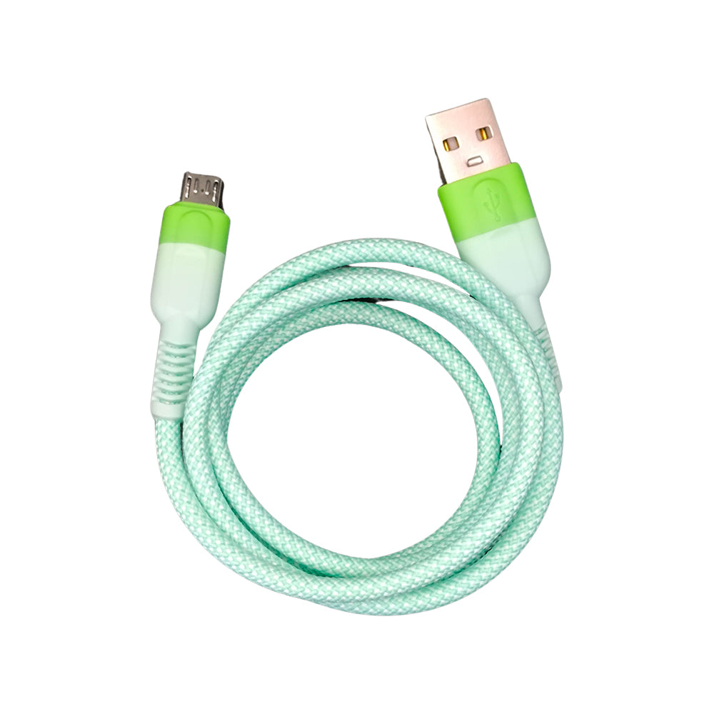 Cabo USB Para Micro USB, Carregamento Rápido, 1 Metro de Comprimento, CB103-1, A'Gold - Verde