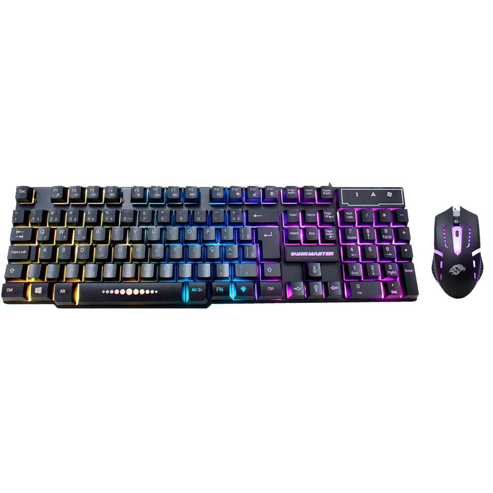 Kit Gamer KM52 K-Mex RGB - Teclado Anti-Ghosting KM52, Mouse M0A8 1000 DPI, Mousepad FX-X2218 - B3KM5228U11CB1X