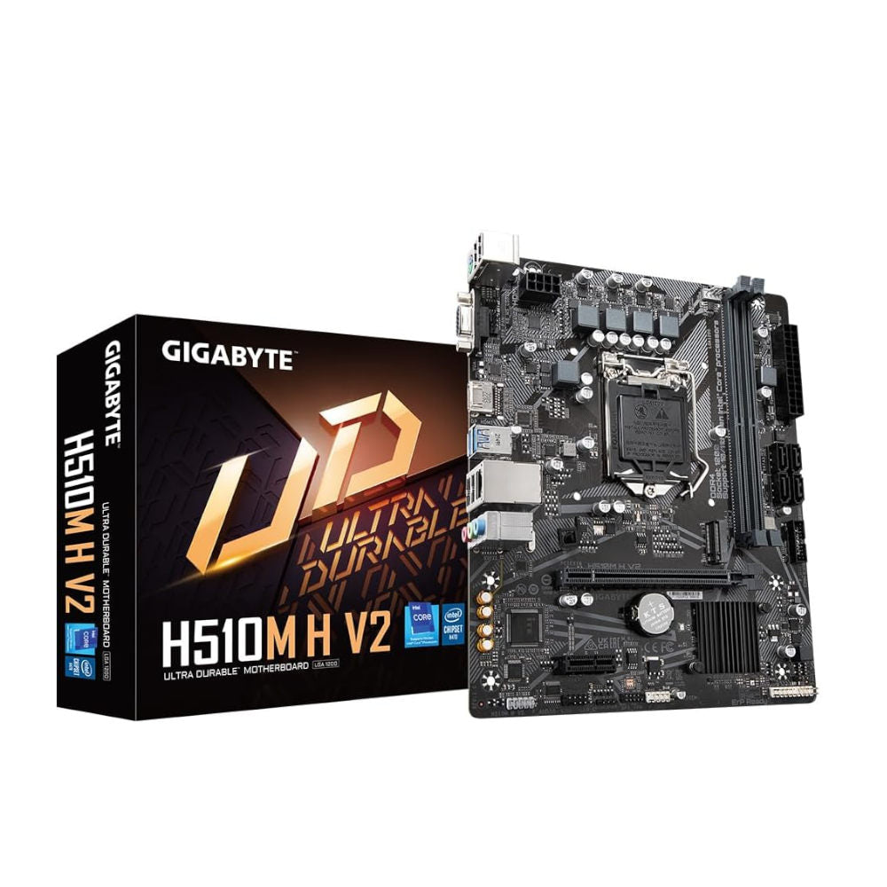 Placa Mãe Gigabyte H510M H V2, LGA 1200, 10ª/11ª Gen Intel, DDR4 64GB, HDMI, D-Sub, 1xM.2 NVMe, 4xSATA, Ultra Durable