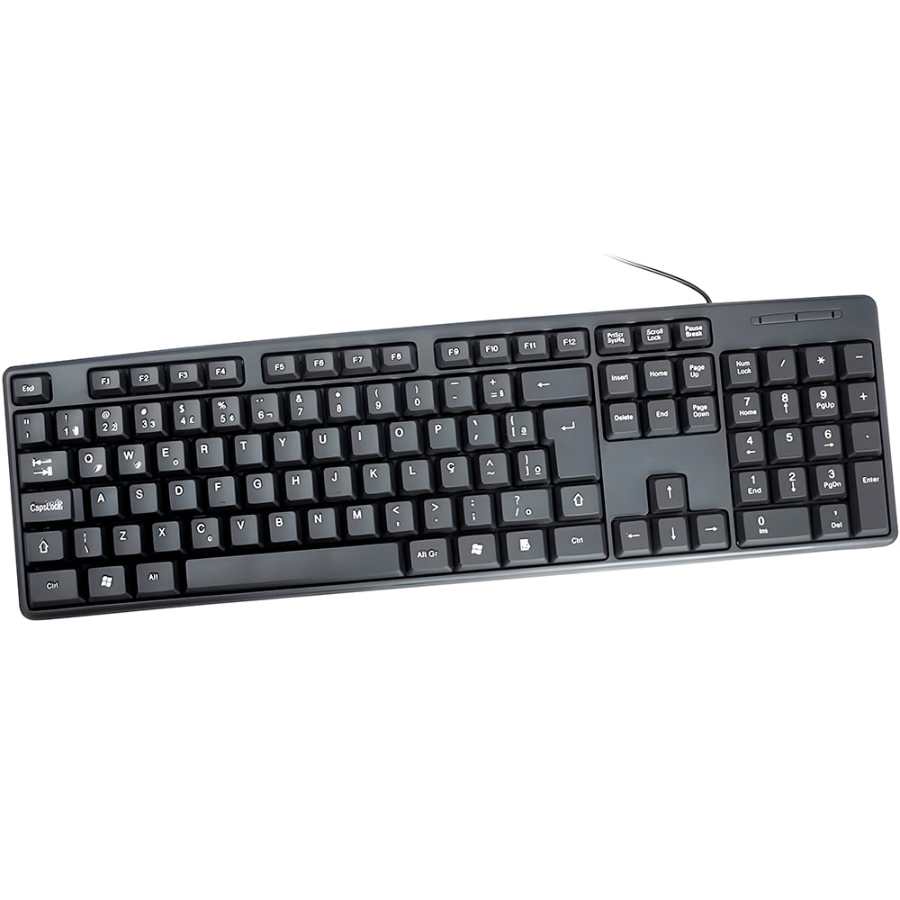 Teclado USB K-Mex KB-3728U Ub Preto S/logo ABNT2 - Kb3728u0001cb0x