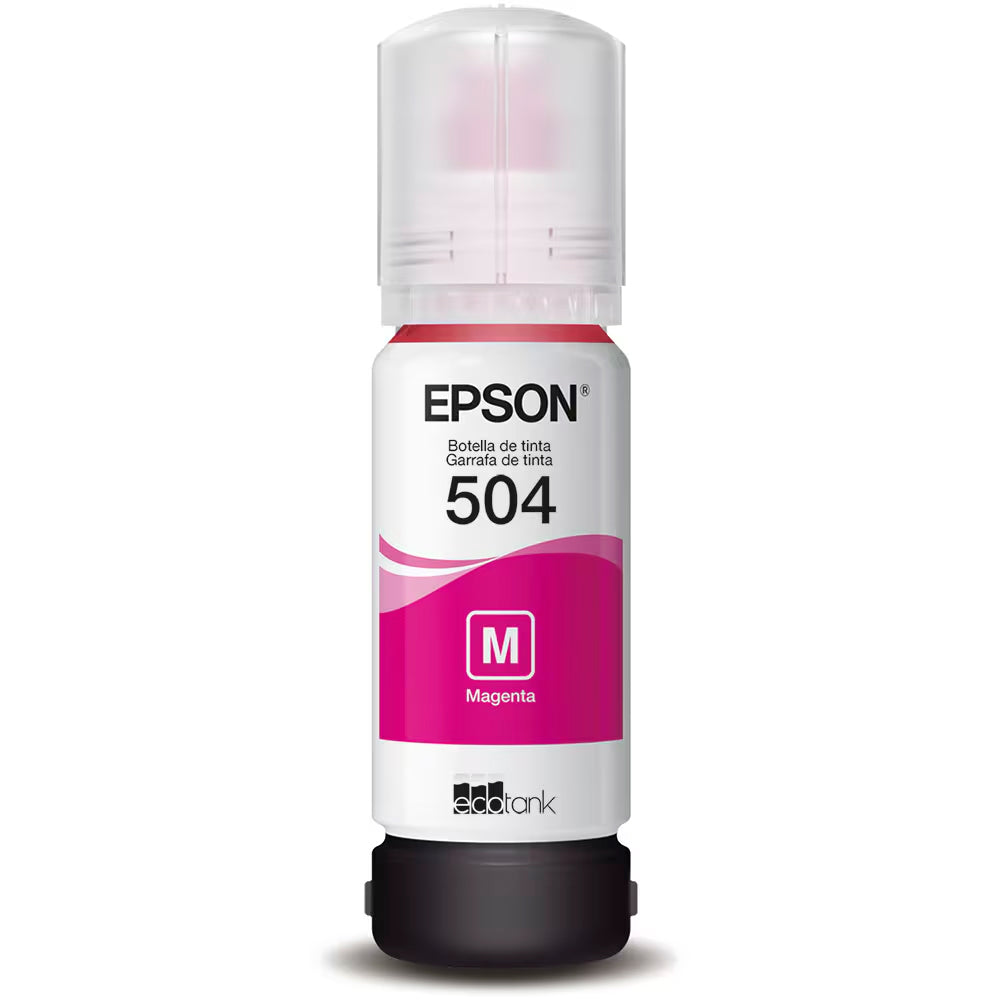 Refil de Tinta Epson Vermelho 504 Original T504 Para Ecotank L4150 / L4160 / L4260 / L6171 / L6161 / L6191