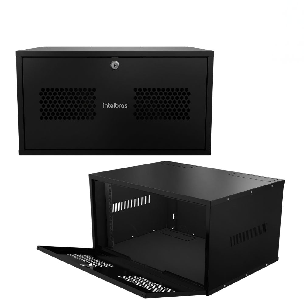 Mini Rack de Parede Padrão 19"5U 370mm Montado Intelbras MRM 537