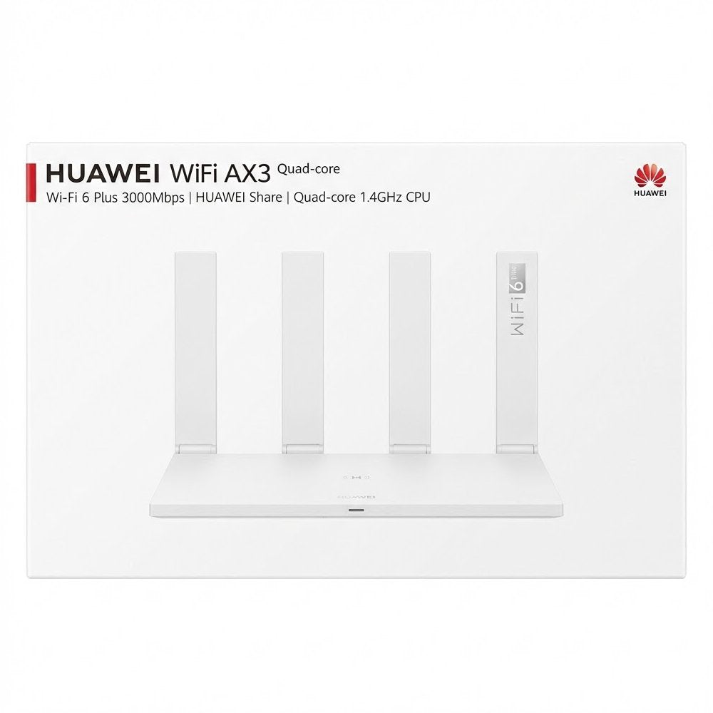 Roteador Huawei AX3 Quad Core Wi-Fi 6, WS7200, Wi-Fi 6 Plus de 3000Mbps, HarmonyOS Mesh+, Diagnóstico com Mapa de Calor