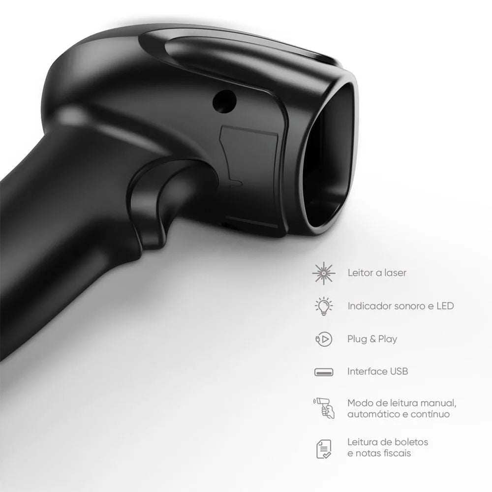 Leitor de Código de Barras USB Get LT-100 1D Preto, GET