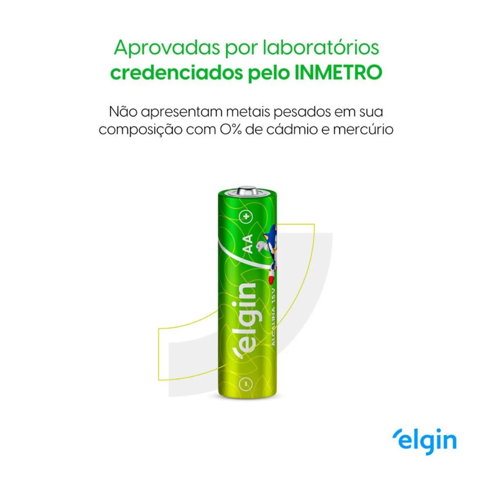 Pilha Alcalina AA Comum Elgin Shrink - Unidade (ELE000000082429)