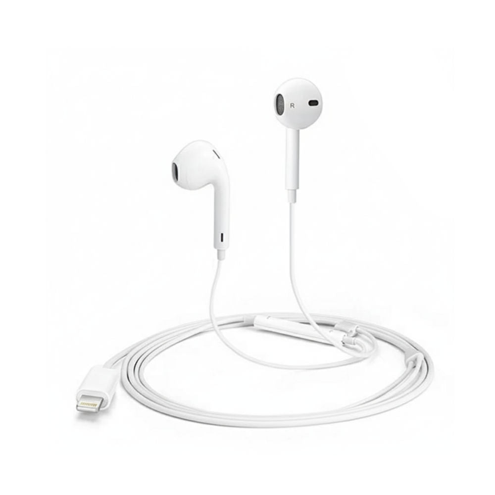 Fone De Ouvido Stereo, Lightning, para iPhone, com Microfone, Fio 1.2 Metros, A'Gold, FN-A37 - Branco