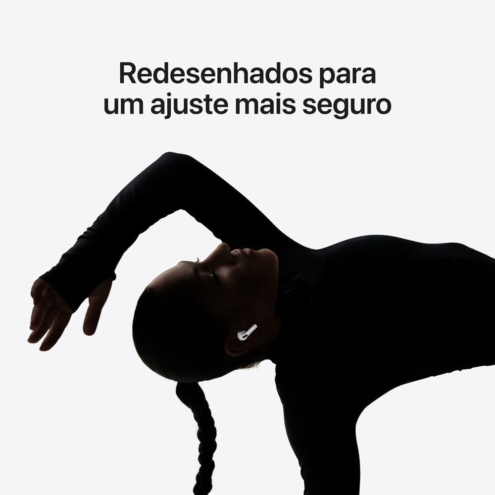 AirPods Pro 3 Apple, Cancelamento Ativo, Ruído 2x Melhor H3 Chip, 5 Tamanhos Tips, Estojo MagSafe USB-C, 8h Bateria