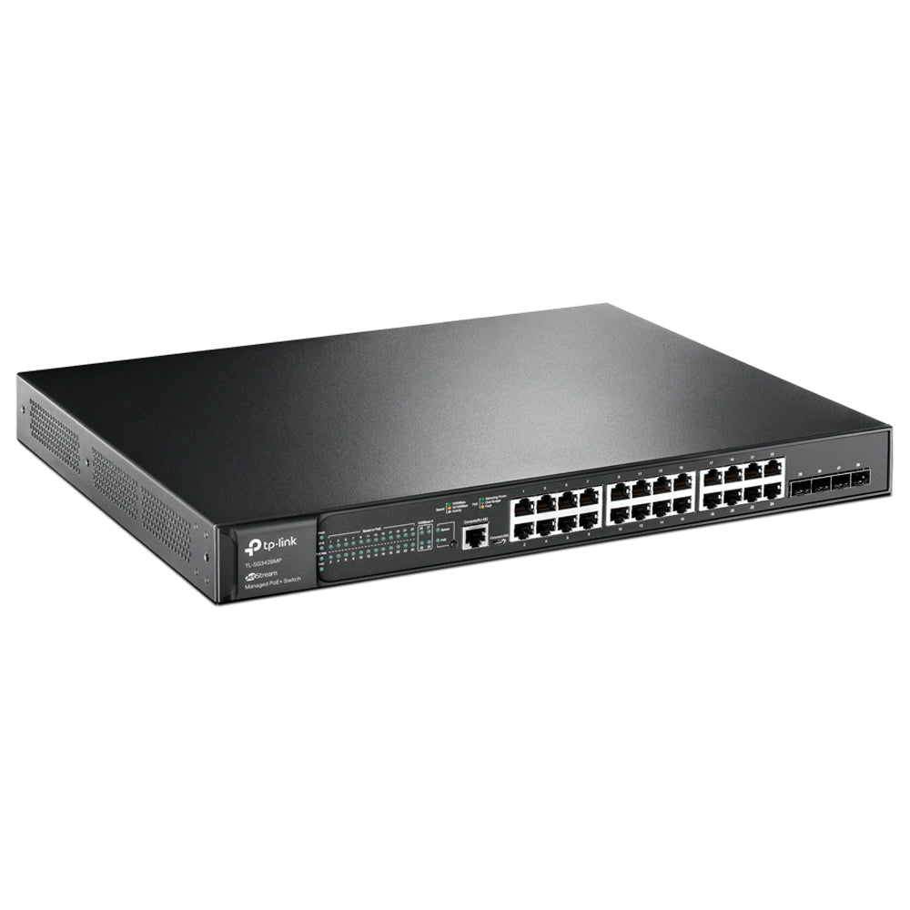 Switch Gerenciável 28 Portas Gigabit L2+ Com 24 Portas PoE+ e 4 Slots SFP, TL-SG3428MP TP-Link