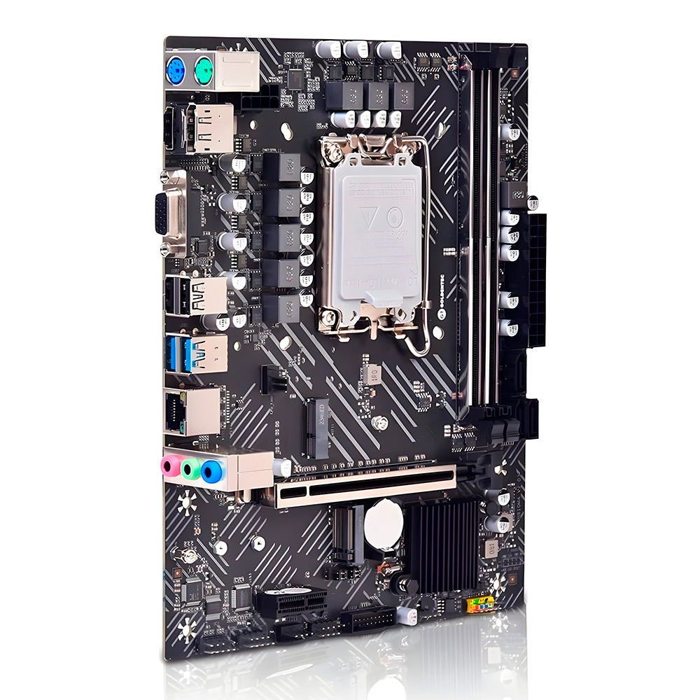 Placa Mãe Soquete 1700 H610 DDR4, Com Slot Para SSD M.2, PCI Express, DisplayPort e Rede Gigabit, Goldentec - GT-H610-M2