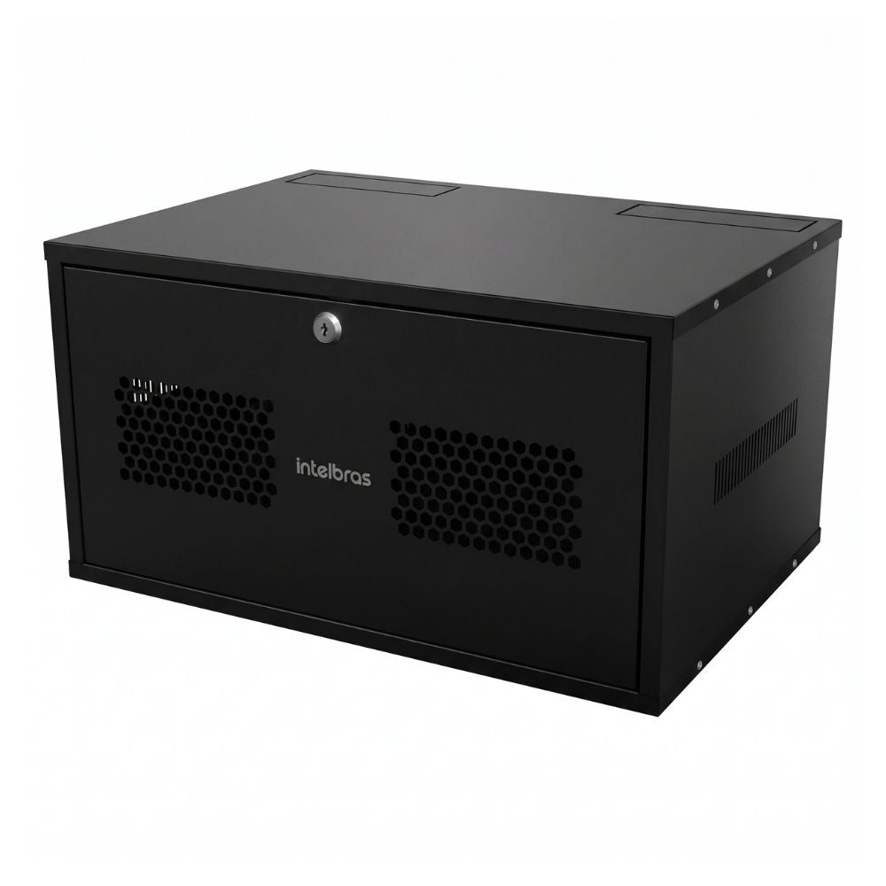 Mini Rack de Parede Padrão 19"5U 370mm Montado Intelbras MRM 537