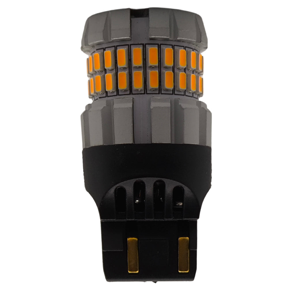 Kit Lâmpada LED CANbus, Para Lanterna Traseira do Carro, Soquete 7443, Luz Amarela, Lupu Auto