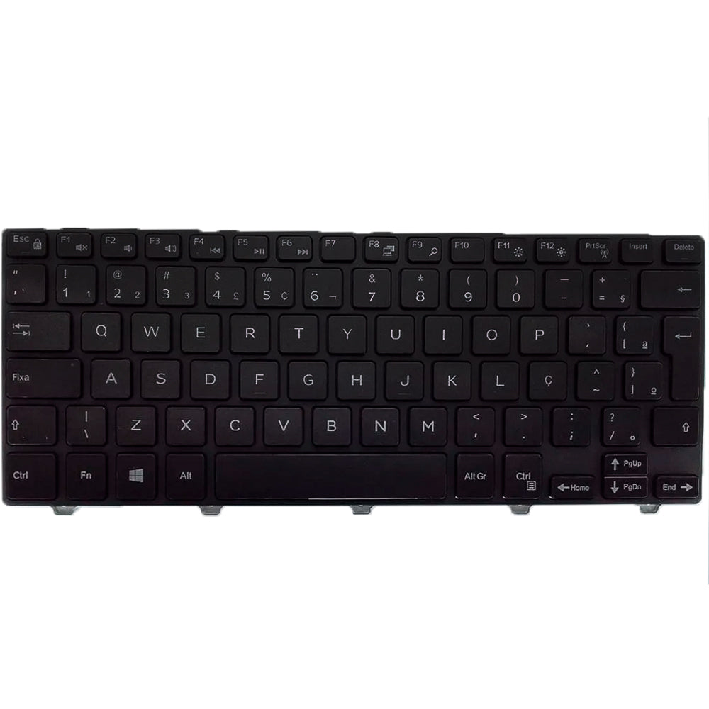 Teclado Notebook Dell Inspiron 14 3000, 3441, 3442, 3443, 3451, 3458, Preto-Br-Frame Pn: NSK-LQ0BC 1B